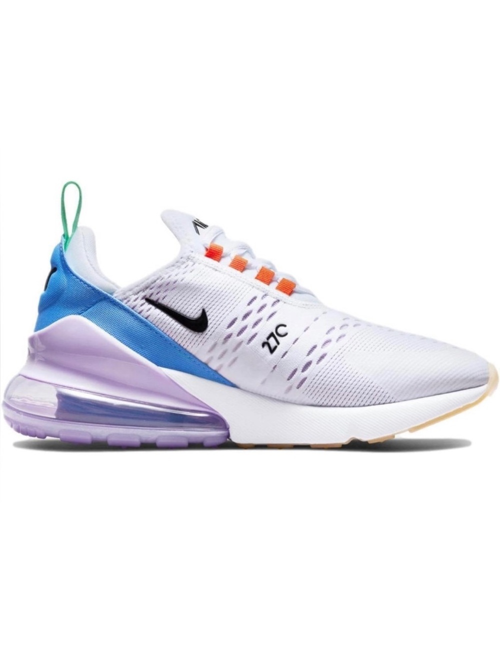 Nike Air Max 270 Women's 9 White Blue Purple Athletic Shoes